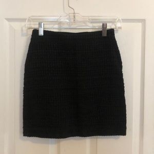 Black mini skirt